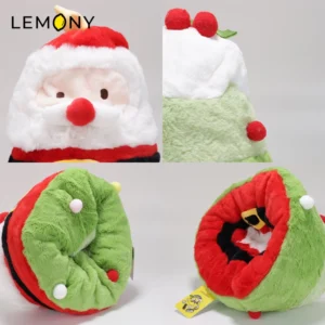 ตุ๊กตากลับด้านซานตาคลอส 4 มุมมอง แสดงรายละเอียดเข็มขัดและหมวก