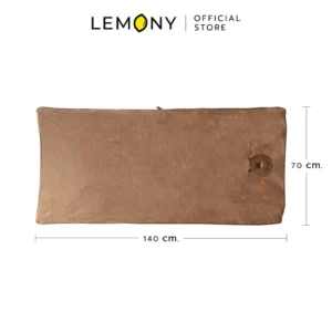 เนื้อผ้า ผ้าขนหนูคาปิบาร่าผืนใหญ่ นุ่มและซับน้ำได้ดี สีน้ำตาลเข้ม