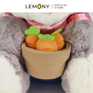 ตุ๊กตาซูโทเปีย 35 ซม. ซูมรายละเอียดกระถางแครอทของ Judy