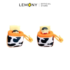 เซตพวงกุญแจชินจังคอลเลกชันลายวัว 2 แบบ ทั้งลายหาวและลายนอนหลับ ดีไซน์น่ารักสำหรับสะสม