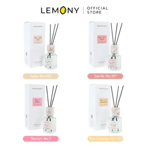 LIVOLOGY reed diffuser scent collection guide featuring No.7, No.133, No.149, and No.157
