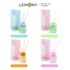 ชุดก้านไม้หอมปรับอากาศ LIVOLOGY คอลเลกชัน OF AIR AND LEAF ครบทั้ง 4 กลิ่น พร้อมชื่อกลิ่นระบุชัดเจน