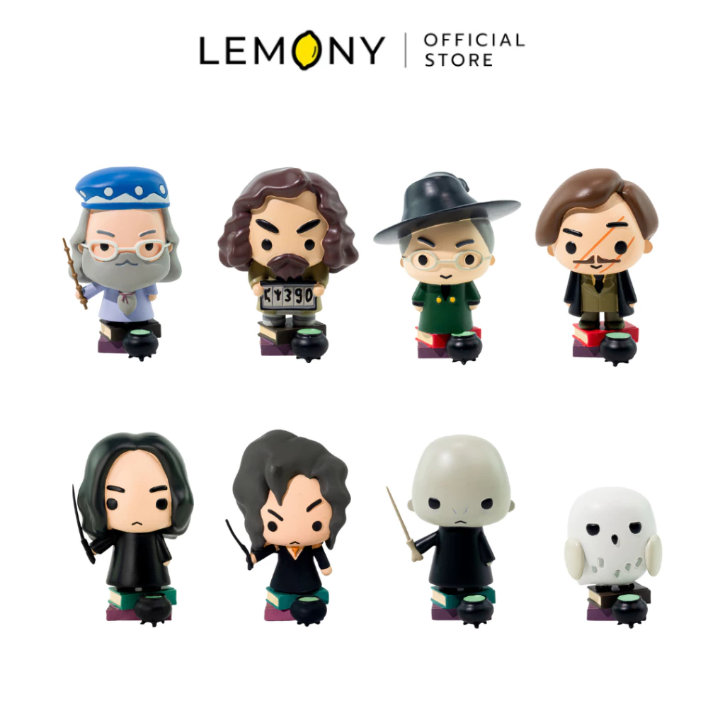 โมเดลฟิกเกอร์แฮร์รี่ พอตเตอร์ ชุดตัวละครสมทบ ประกอบด้วย ดัมเบิลดอร์ ซิเรียส มักกอนนากัล ลูปิน สเนป เบลลาทริกซ์ โวลเดอมอร์ และเฮดวิก