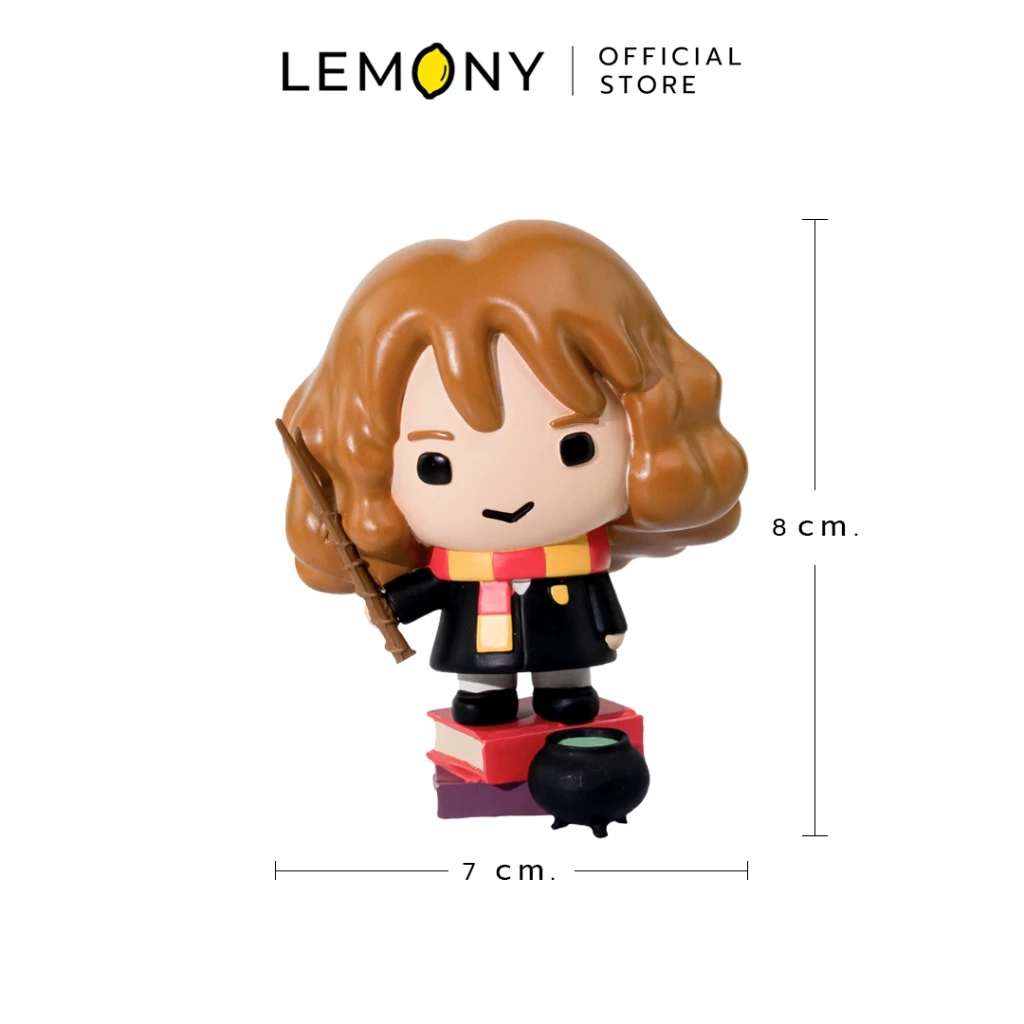 รายละเอียดขนาดโมเดลเฮอร์ไมโอนี่ เกรนเจอร์ สูง 8 ซม. กว้าง 7 ซม. ดีไซน์น่ารักสไตล์ Art Toy