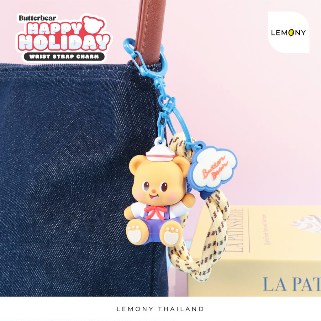 สายคล้องกระเป๋าเดินทาง Butterbear ลายหมีเนยสุดน่ารัก คอลเลกชัน HAPPY HOLIDAY จาก LEMONY