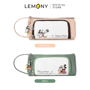 LEMONY กล่องดินสอความจุใหญ่ Mickey Disney Collection มีให้เลือก 2 เฉดสีมินิมอล ได้แก่ สีเขียว และสีน้ำตาลอ่อน ปักลายมิกกี้เมาส์ลิขสิทธิ์แท้