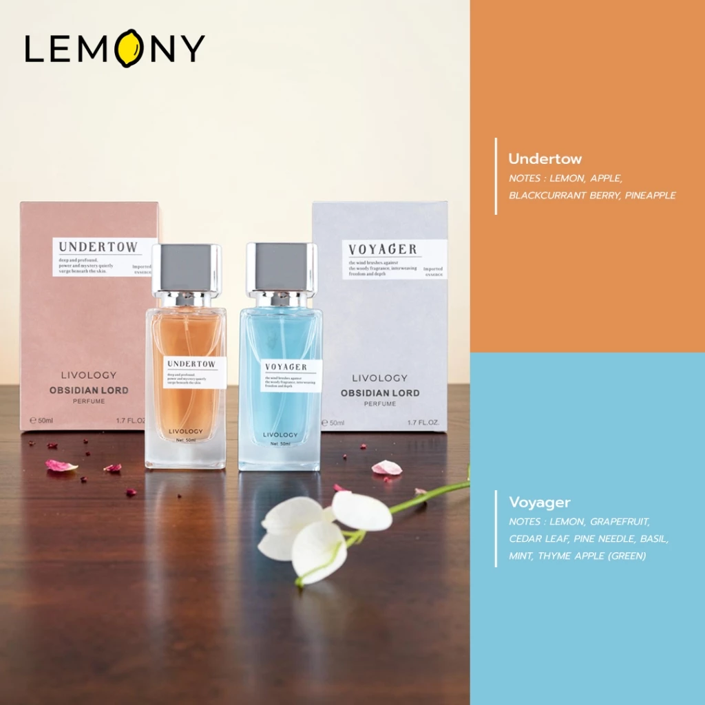LEMONY น้ำหอมผู้ชาย LIVOLOGY ซีรีส์ Obsidian Lord Perfume ซูมรายละเอียดส่วนบนของขวดแก้วสีเขียวเข้ม โชว์ฝาปิดทรงกระบอกสีดำสนิทจับถนัดมือ และหัวสเปรย์เมทัลลิกสีเงินสำหรับการฉีดพ่นละอองฝ้ากระจายกลิ่นได้ดี