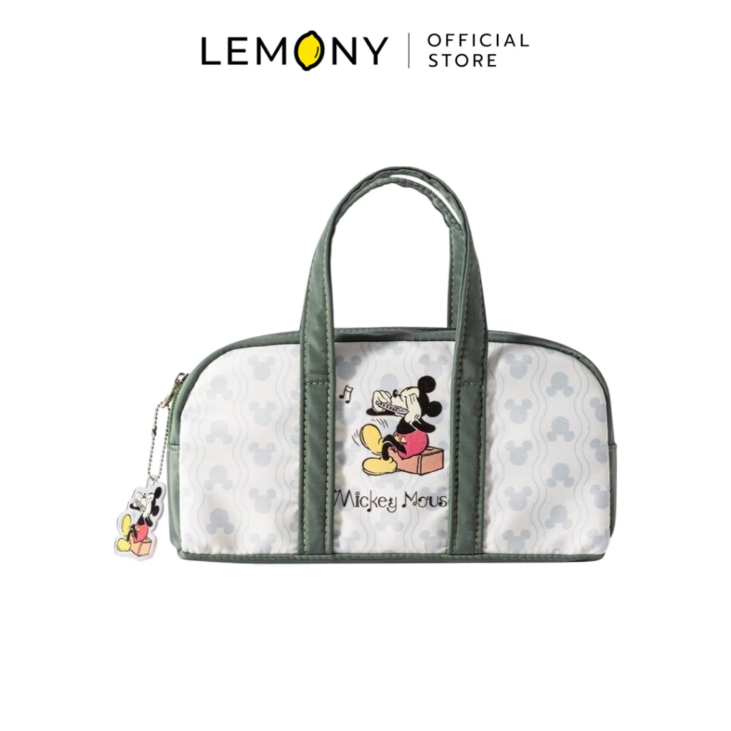 LEMONY กล่องดินสอทรงกระเป๋าถือ Mickey Disney Collection สีเขียว