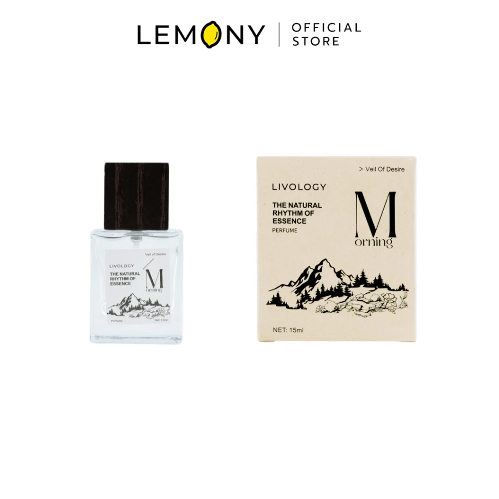 LEMONY น้ำหอมผู้หญิง LIVOLOGY ซีรีส์ The Natural Rhythm Of Essence กลิ่น Rose In The Wild ขวดแก้วเนื้อใสโชว์เนื้อน้ำหอมใสไม่มีสี โดดเด่นด้วยการ์ดป้ายฉลากสีแดงก่ำสุดเย้ายวนชวนหลงใหล ขนาดพกพา 15 มล.