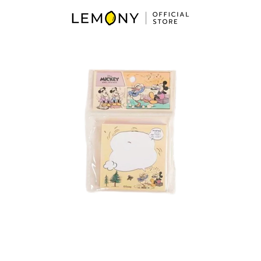 LEMONY กระดาษโน้ต 100 แผ่น ลายมิกกี้เมาส์ Mickey Mouse Disney Collection ลายเส้นสุดคลาสสิกขวัญใจคนทั่วโลก โทนสีน้ำเงินแดง