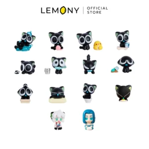 ภาพหลักฉากหลังขาวแสดงรายการสินค้า LEMONY กล่องจุ่มแมวดำ Luo Xiaohei ซีรีส์ Daily ลิขสิทธิ์แท้ มิติกายภาพสเกล 5 x 6.4 x 3.25 ซม. จัดวางองค์ประกอบชุดเซตหน้าตรงประณีต เผยโมเดลฟิกเกอร์วัสดุ PVC รูปทรงแมวดำตากลมโตและคาแรกเตอร์อูู๋เซียนรักษารูปทรงบาลานซ์สวยงามครบถ้วนทั้ง 14 แบบ โชว์รายละเอียดลายพิมพ์สีกราฟิกจำลองอิริยาบถสุดคิ้วท์ ลาย Bubble day ลาย Potty time ลาย Nom-nom และตัวละครลับระดับแรร์ไอเทมทั้งสองรสชาติสีสันสดฉ่ำคมชัดเจน ครีเอทมู๊ดของสะสมอาร์ตทอยพรีเมียม ระบุโลโก้ตราแบรนด์เลมอนี่ออฟฟิเชียลคมชัดสะดุดสายตา