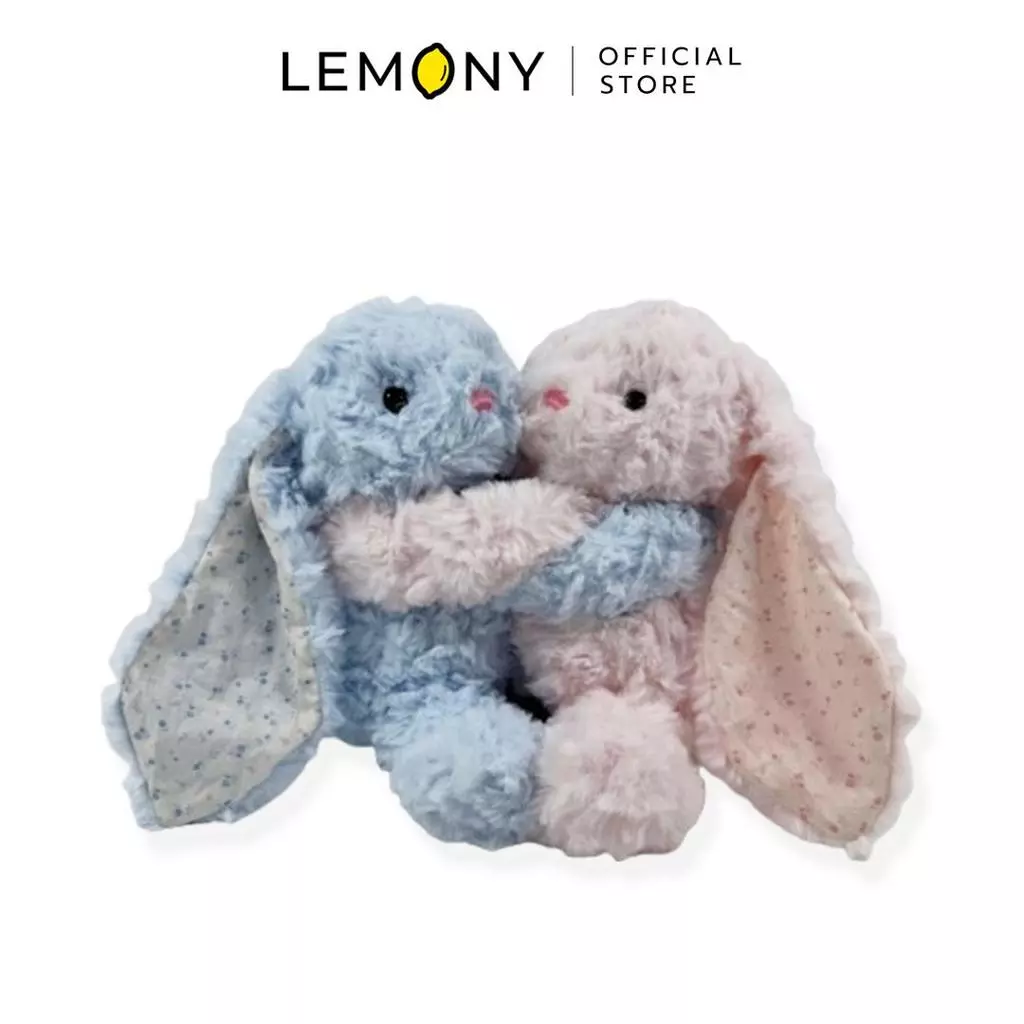ตุ๊กตากระต่ายคู่แม่เหล็ก ซีรีส์ Hugging ขนาด 25 ซม. ดีไซน์กอดกันน่ารักจาก LEMONY