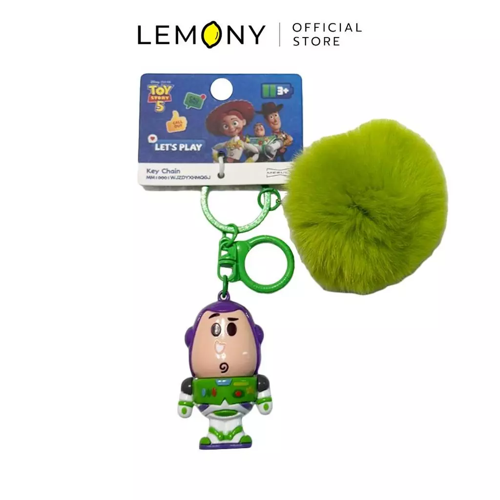 พวงกุญแจทอยสตอรี่ ซีรีส์ Pom-Pom ขนนุ่มฟู ลิขสิทธิ์แท้ Disney Toy Story Collection จาก LEMONY