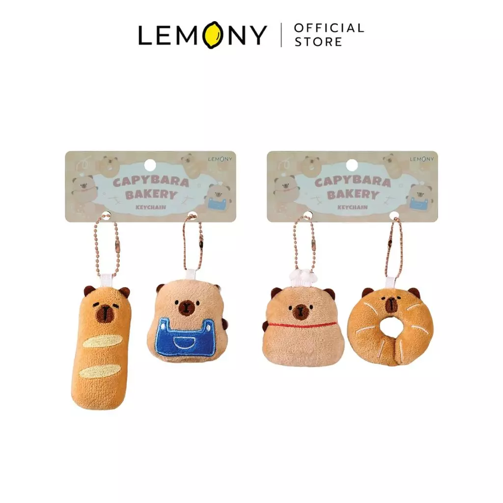 พวงกุญแจคู่คาปิบาร่า LEMONY Bakery Capybara Collection รวมทั้ง 2 แบบ