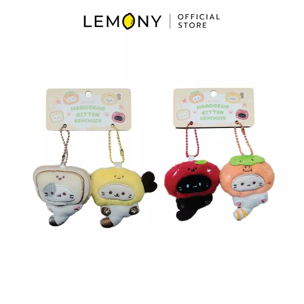 พวงกุญแจคู่ลูกแมว LEMONY Headgear Kitten รวมทั้ง 2 แบบ